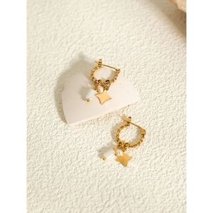 14k gold charm earrings